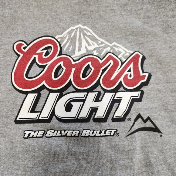Vintage Design Coors Light Silver Bullet - Hooded Sweatshirt - Size Small - Picture 2 of 4